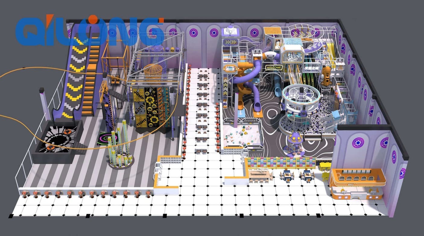 Eleve la diversión y la aventura: proyecto de parque infantil interior de 1200 metros cuadrados