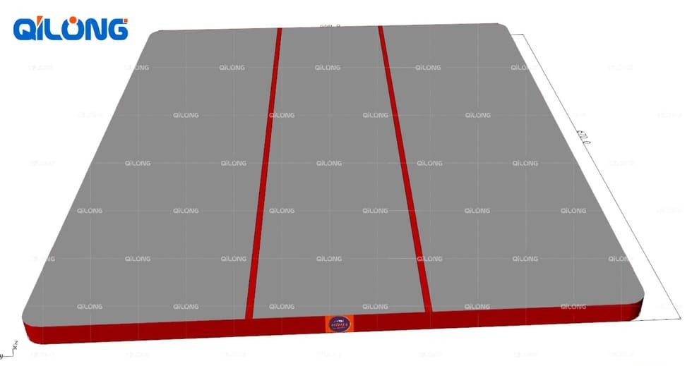 Equipo de juegos de trampolín: la pista ancha de caída de aire